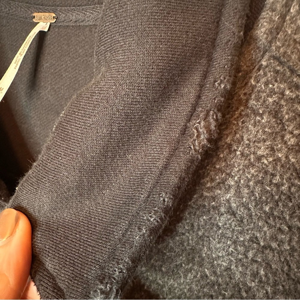 Free People Ruby Jacket Shacket Washed Black Oversized Medium - Picture 9 of 12